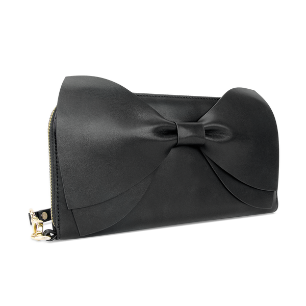 Sienna Jones Marina Clutch in Black leather
