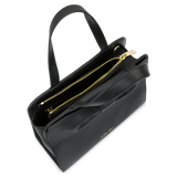 Sienna Jones Marina Bow Bag in Black - Gold zip