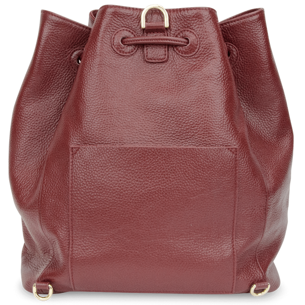 Sienna Jones Classic Bucket Bag in Red leather - Reverse