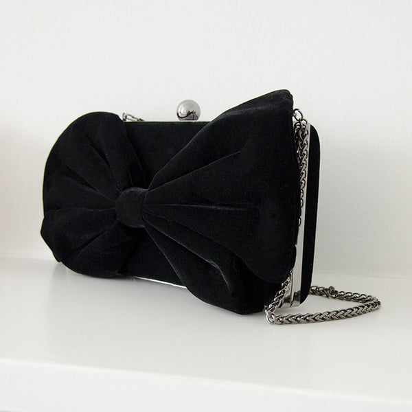 Limited Edition Bow Clutch - Black