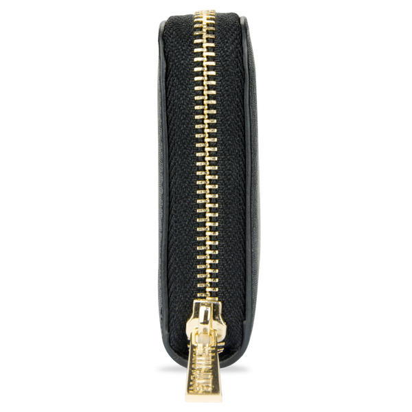 Sienna Jones Zip Around Purse in Black - Gold Zip