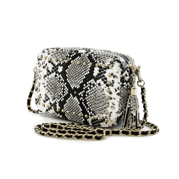 Sophie Stanbury Cross Body Bag - Black & White Python