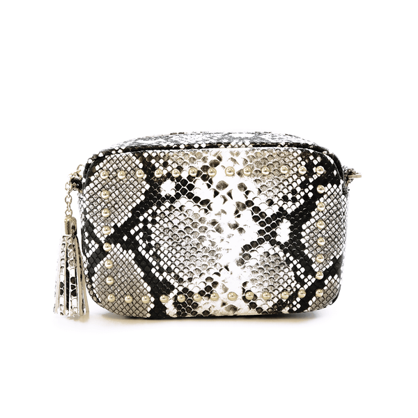 Sophie Stanbury Cross Body Bag - Black & White Python