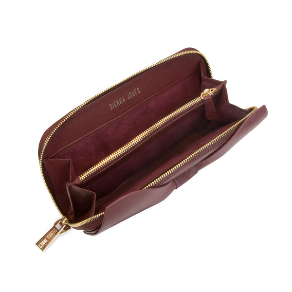 Princess Marina  Bow Clutch - Wine Red