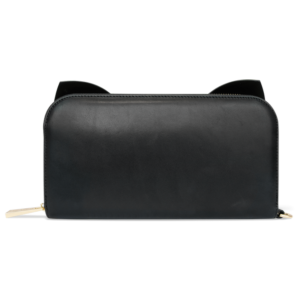 Sienna Jones Marina Clutch in Black leather - Reverse