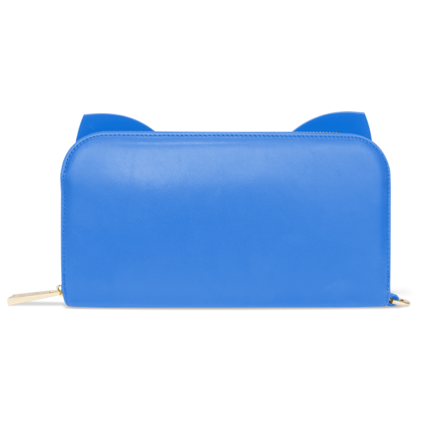 Sienna Jones Marina Clutch in Blue leather - Reverse