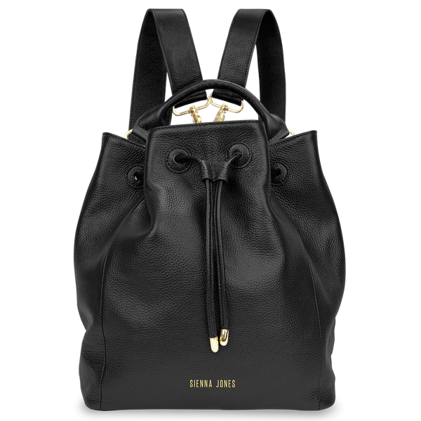 Sienna Jones Classic Bucket Bag in Black - Detachable straps