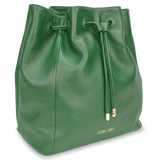 Sienna Jones Classic Bucket Bag in green leather