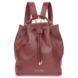 Sienna Jones Classic Bucket Bag in Red leather - Detachable straps