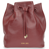 Sienna Jones Classic Bucket Bag in Red leather