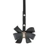 Sienna Jones Crest Bow Charm in black leather