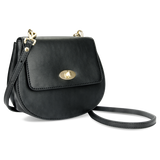 Sienna Jones Cross Body Bag in Black - Detachable Leather strap