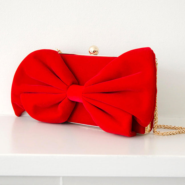 Limited Edition Bow Clutch - Red
